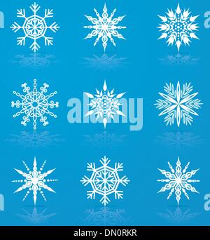 Set of vector snowflakes Stock Vector