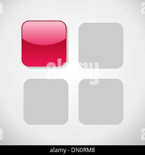 Gourmet glossy icons set background Stock Vector