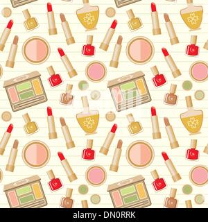 Seamless cosmetics pattern Stock Vector