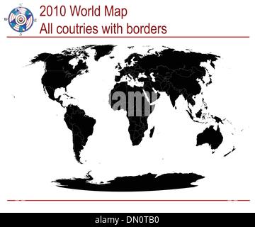 Complete world map Stock Vector