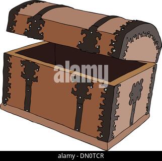 Empty treasure chest Stock Vector