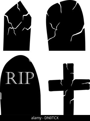 grave set Stock Vector