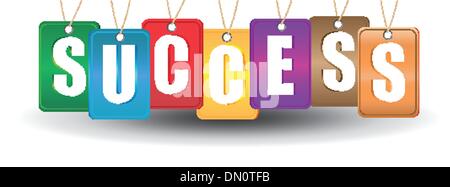 word success in tag Stock Vector