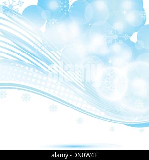 Blue business wave and Christmas snowflakes background Stock Vector ...
