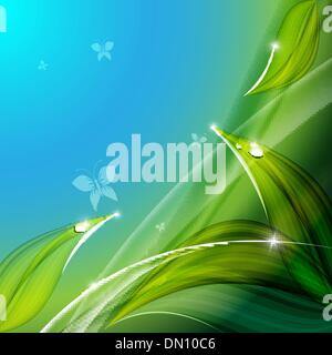 floral vector background with butterflies. Eps10 Stock Vector