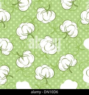 Seamless pattern with cotton buds Stock Vector