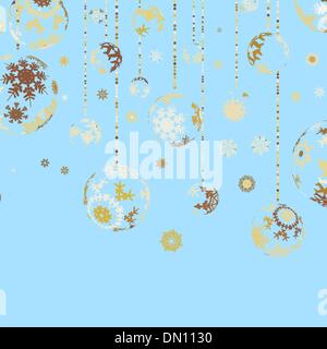 Vintage card with Christmas balls. EPS 8 Stock Vector