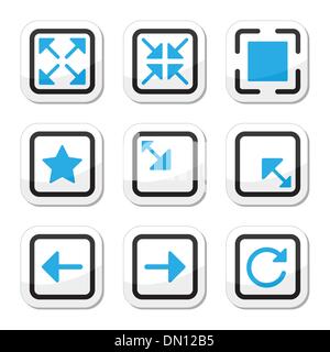 Web page screen size icons set Stock Vector