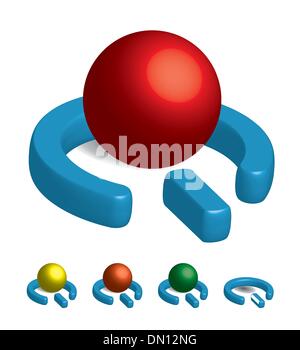 3D Power Symbol Orb Stock Vector