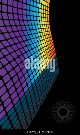 Rainbow Grid Background Stock Vector