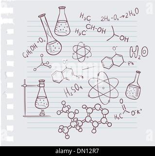 Hand draw chemistry background Stock Vector Image & Art - Alamy