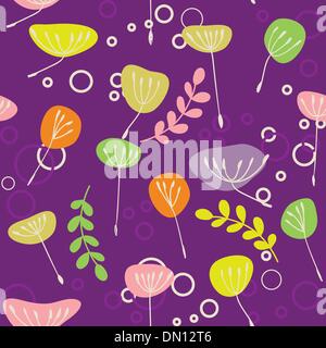 Abstract dandelions seamless pattern Stock Vector