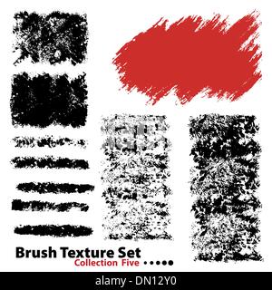 Collection of highly detailed vector illustration brushes - set Stock Vector