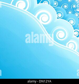 Swirly retro corner Stock Vector
