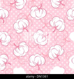 Seamless pattern with cotton buds Stock Vector
