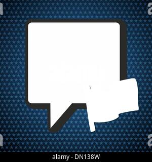 USA national speech bubble in blank and flag Stock Vector