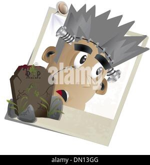 frankenstein snapshot vector Stock Vector