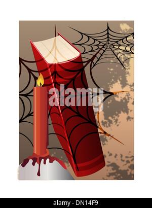 Halloween themed background with spider web Stock Vector Image & Art ...