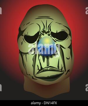 zombie clown mask vector Stock Vector