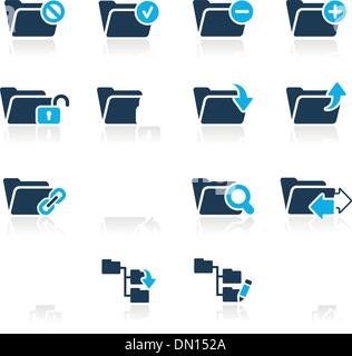 Folder Icons - 1 // Azure Series Stock Vector