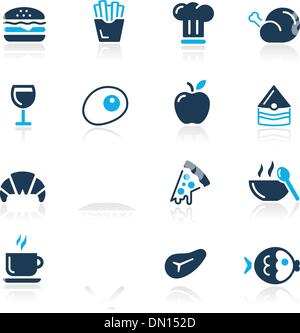 Food Icons - 1 // Azure Series Stock Vector