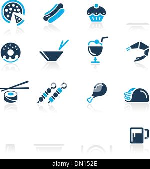 Food Icons - 2 // Azure Series Stock Vector