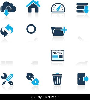 FTP & Hosting Icons // Azure Series Stock Vector