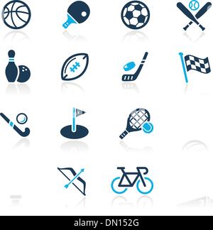 Sports Icons // Azure Series Stock Vector