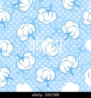 Seamless pattern with cotton buds Stock Vector