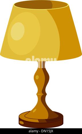 Yellow lamp with shade. eps10 Stock Vector