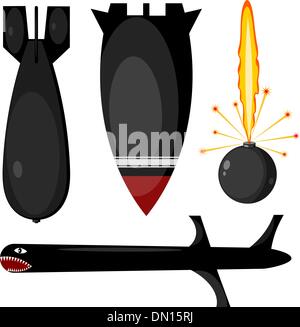 The set bombs and missiles. eps10 Stock Vector