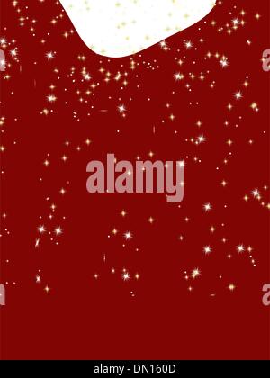 Red golden light burst with sparkling stars. EPS 8 Stock Vector