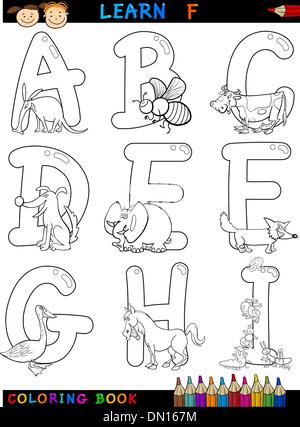 Cow Alphabet ABC Coloring Page C Stock Vector Image & Art - Alamy