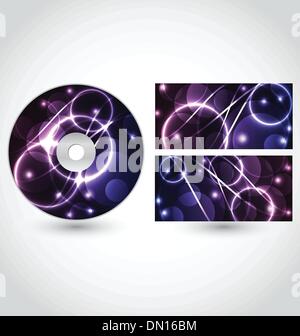Cd disk packing design template Stock Vector
