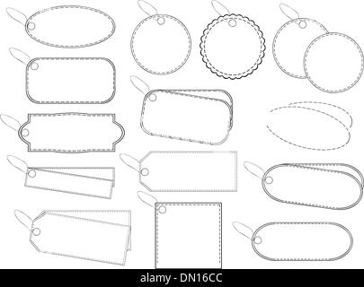 White labels Stock Vector