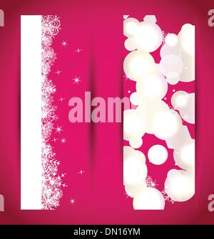 Set Christmas banners with snowflakes Stock Vector