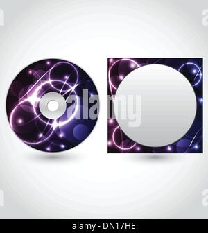 Cd disk packing design template Stock Vector