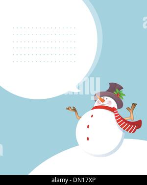 Christmas smiling Snowman Stock Vector