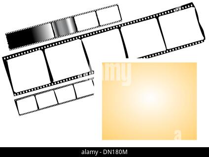 film strip and frame - vector Stock Vector