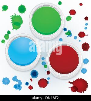 Paint jars vector Stock Vector