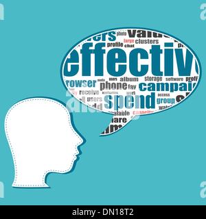 Social media business people talk in speech bubbles Stock Vector