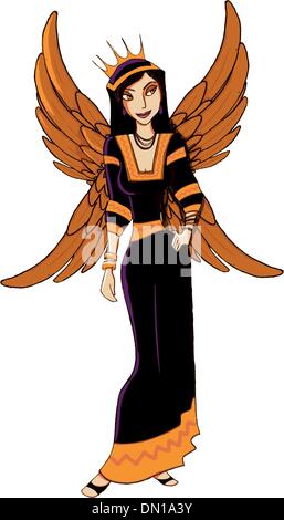 Fairy with wings Stock Vector