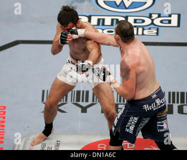 July 8, 2006: Andrei Arlovski connects with a punch against Tim Sylvia ...