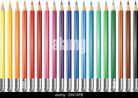 Premium Vector  Colored pencils with an eraser school supplies stationery  a checkered notebook the concept of schooling back to school first time to  school