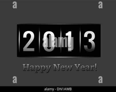 New Year counter 2013 Stock Vector