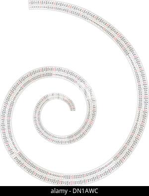 2013 calendar spiral Stock Vector