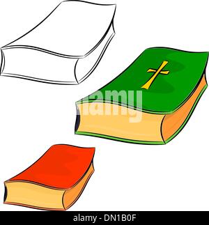 Set of cartoon  books. eps10 Stock Vector