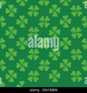 seamless pattern with green hearts Stock Vector