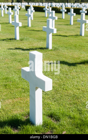 Graves of a American soldiers who died in World War II, US War Cemetery, Madingley, Cambridge, UK Stock Photo