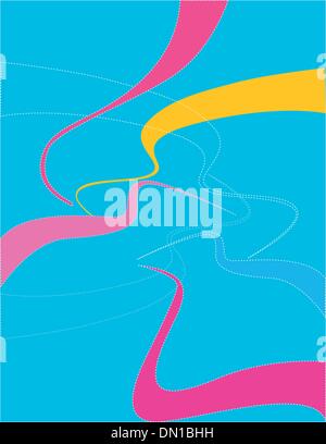 waves and forms pink color background vector illustration design Stock ...